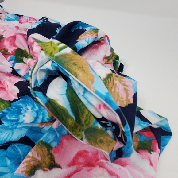 SWEET SALT MODEST CLOTHING SHORT SLEEVE BLUEVPINK FLORAL MIDI DRESS WOMEN SMALL - Picture 11 of 13